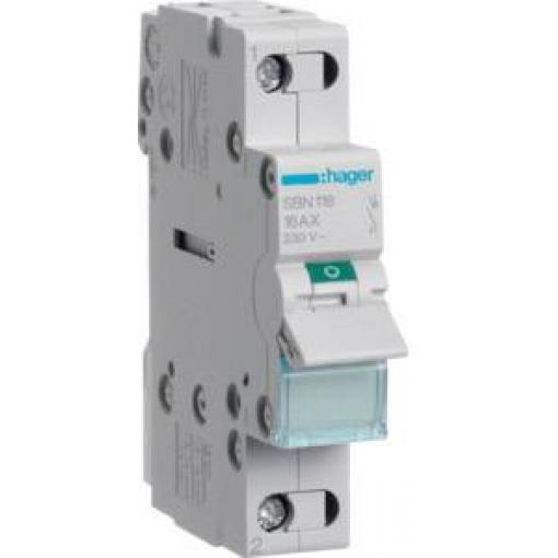 šedá 16 A 230 V Hager SBN116