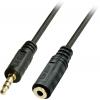 LINDY 35652 jack audio prodlužovací kabel [1x jack zástrčka 3,5 mm - 1x jack zásuvka 3,5 mm] 2.00 m černá