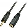 LINDY 35656 jack audio prodlužovací kabel [1x jack zástrčka 3,5 mm - 1x jack zásuvka 3,5 mm] 10.00 m černá