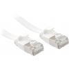 LINDY 47541 RJ45 síťové kabely, propojovací kabely CAT 6A U/FTP 1.00 m bílá s ochranou 1 ks