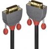 LINDY DVI kabel DVI-D 24+1pol. Zástrčka, DVI-D 24+1pol. Zástrčka 10.00 m černá 36226 DVI kabel