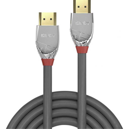 LINDY HDMI kabel Zástrčka HDMI-A, Zástrčka HDMI-A 3.00 m šedá 37873 4K UHD HDMI kabel