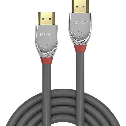 LINDY HDMI kabel Zástrčka HDMI-A, Zástrčka HDMI-A 5.00 m šedá 37874 4K UHD HDMI kabel