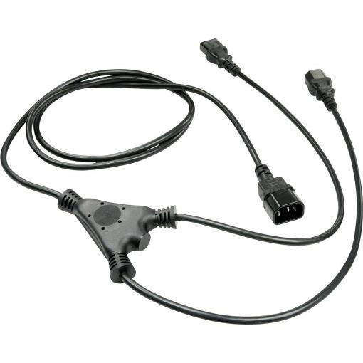 LINDY napájecí kabel [2x IEC C13 zásuvka 10 A - 1x IEC zástrčka C14 10 A] 2.00 m vícebarevná