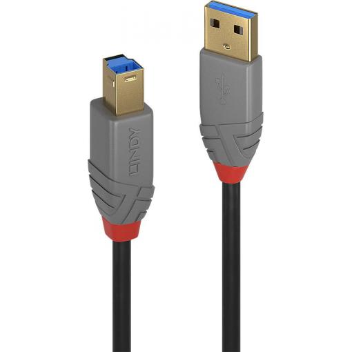 LINDY USB kabel USB 3.2 Gen1 USB-A zástrčka, USB-B zástrčka 1.00 m černá 36741