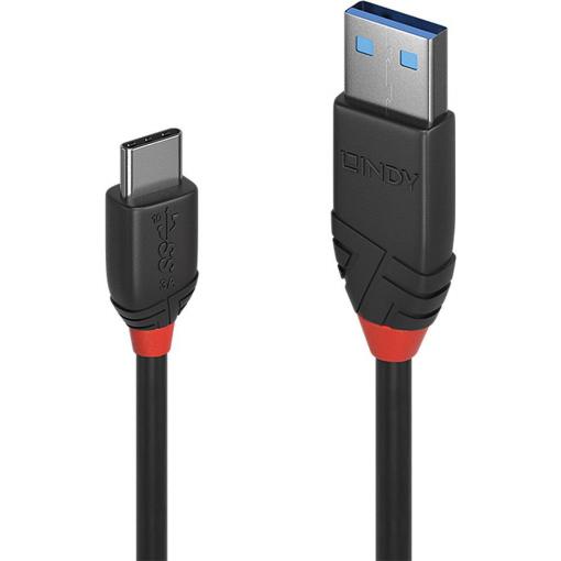 LINDY USB kabel USB 3.2 Gen1 USB-C ® zástrčka, USB-A zástrčka 1.00 m černá 36916