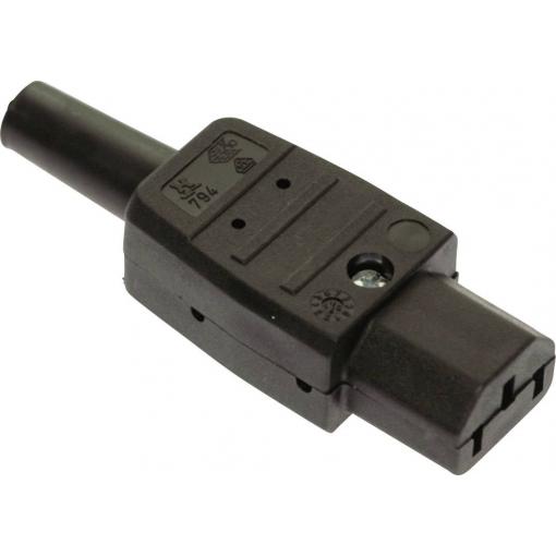 AS Schwabe 62081 IEC zástrčka C13/C14 zástrčka, rovná Počet kontaktů: 2 10 A černá 1 ks
