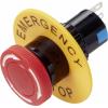 TRU COMPONENTS TC-S10 TC-7494424 výstražný prstenec pro nouzový vypínač (Ø) 40 mm nouzové STOP žlutá 1 ks