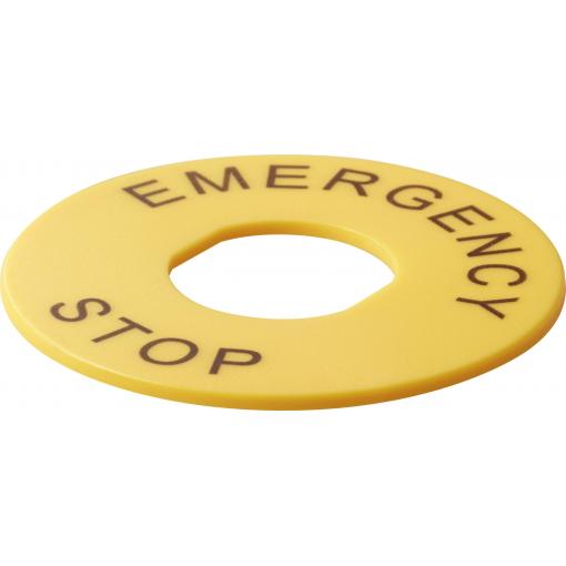 TRU COMPONENTS TC-S10 TC-7494424 výstražný prstenec pro nouzový vypínač (Ø) 40 mm nouzové STOP žlutá 1 ks