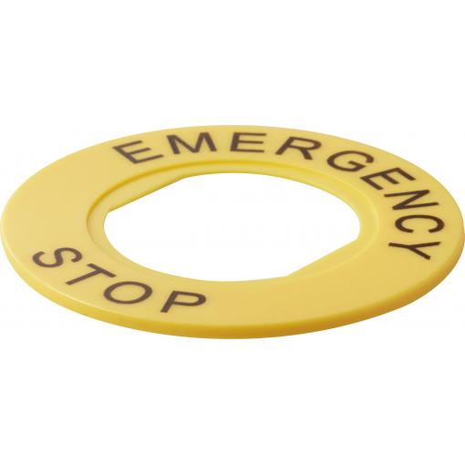 TRU COMPONENTS TC-T14-2240 TC-7494428 výstražný prstenec pro nouzový vypínač (Ø) 40 mm nouzové STOP žlutá 1 ks