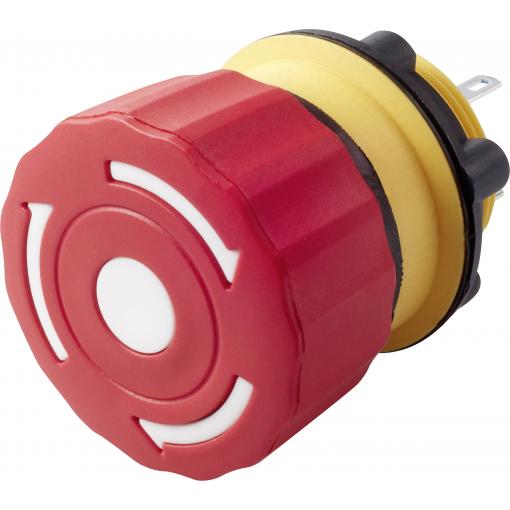 TRU COMPONENTS TC-LAS1-A22Y-01TSB, TC-7494448 nouzový vypínač, 250 V/AC, 1 rozpínací kontakt, 1 ks