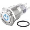 TRU COMPONENTS TC-LAS1-AGQ-11ZDT/B/12V/S, TC-7494500 tlačítkový spínač antivandal, 19 mm, 250 V/AC, 3 A, 1 ks