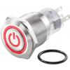 TRU COMPONENTS TC-LAS1-AGQ-11ZET/R/12V/S, TC-7494524 tlačítkový spínač antivandal, 19 mm, 250 V/AC, 3 A, 1 ks