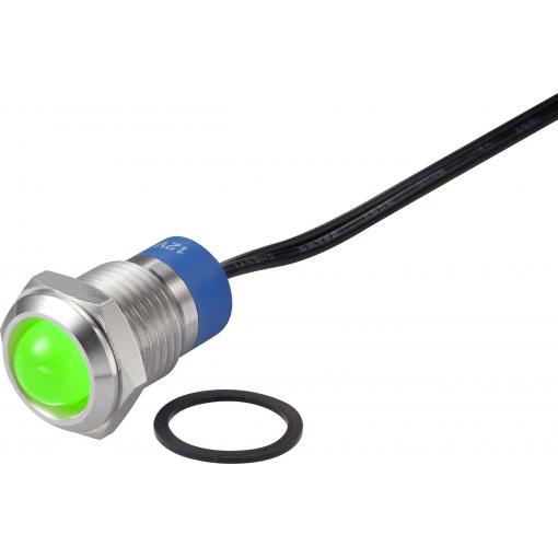 TRU COMPONENTS TC-7495228 LED žárovka zelená 12 V DC/AC