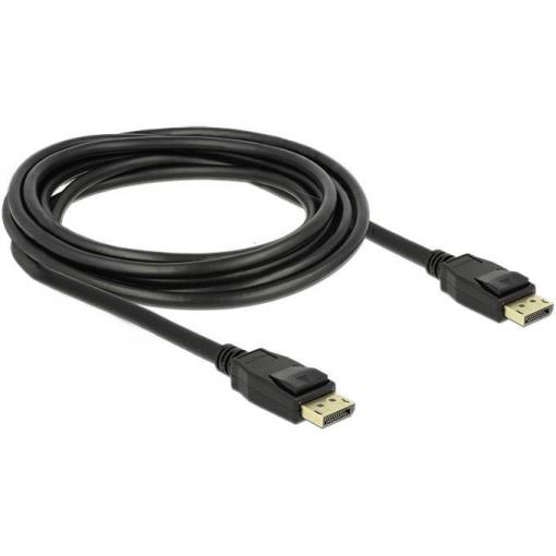 Delock DisplayPort kabel Konektor DisplayPort, Konektor DisplayPort 3.00 m černá 83807 pozlacené kontakty Kabel DisplayPort