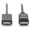 Digitus DisplayPort / HDMI kabelový adaptér Konektor DisplayPort, Zástrčka HDMI-A 1.00 m černá AK-340303-010-S třížilový stíněný Kabel DisplayPort