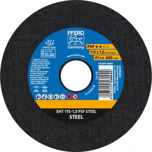 PFERD TOOLS PSF STEEL 61730010 řezný kotouč rovný 115 mm 25 ks ocel