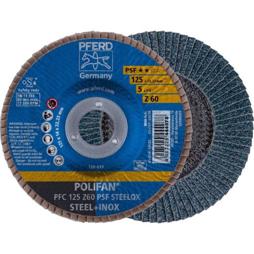 PFERD TOOLS 67766125 Z Psf Steelox vějířovitý brusný kotouč Průměr 125 mm Ø otvoru 22.23 mm 10 ks