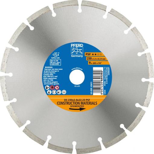 PFERD TOOLS 68023223 Ds Psf diamantový řezný kotouč Průměr 230 mm Ø otvoru 22.23 mm 1 ks