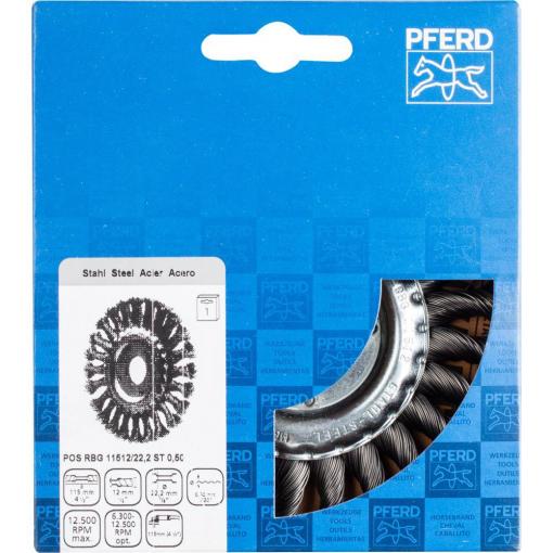 PFERD TOOLS Kulatý kartáč, gezopft POZITIVNÍ RBG 11512/22,2 ST 0,50 Rgb 43312001 1 ks