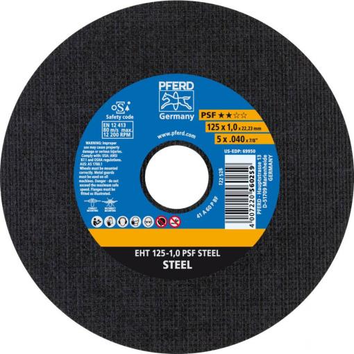 PFERD TOOLS PSF STEEL 61719010 řezný kotouč rovný 125 mm 25 ks ocel