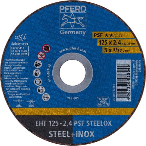 PFERD TOOLS PSF STEELOX 61721122 řezný kotouč rovný 125 mm 25 ks nerezová ocel, ocel