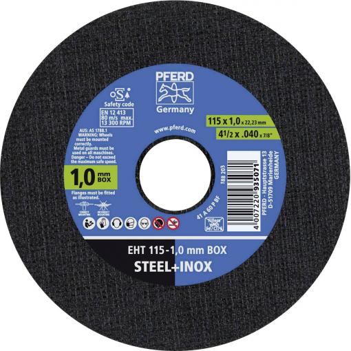 PFERD TOOLS EHT 115-1,0 START STEELOX 69120943 sada řezných kotoučů 115 mm 25 ks nerezová ocel, ocel