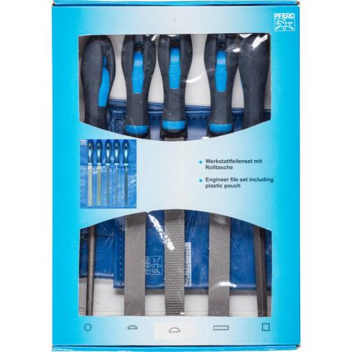 PFERD TOOLS 11801520 Dílenské pilníky různé sítka do svinovací PVC vč. Kartonu Délka 200 mm 1 ks