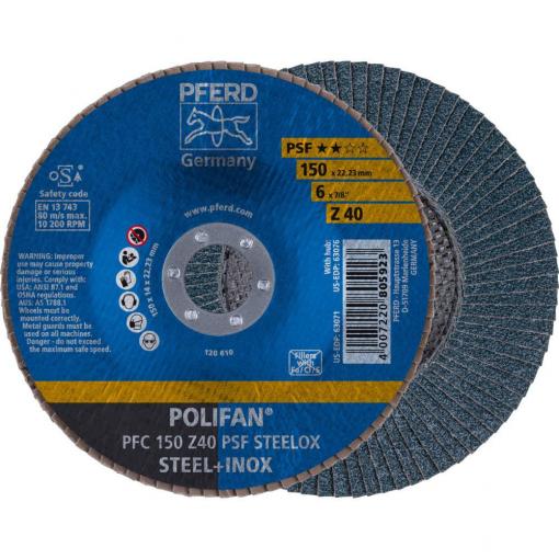PFERD 67764150 Z Psf Steelox vějířovitý brusný kotouč Průměr 150 mm Ø otvoru 22.23 mm 10 ks