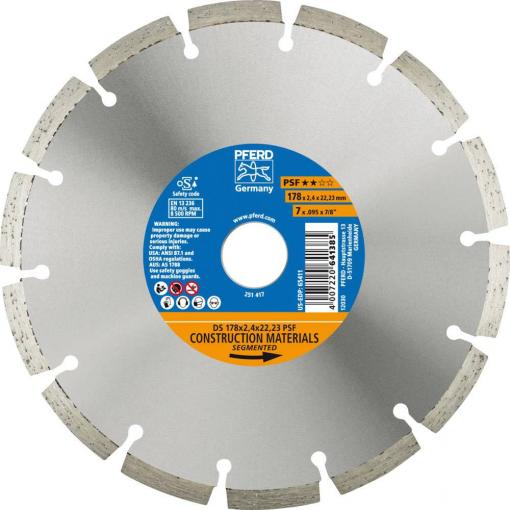 PFERD TOOLS 68017221 Ds Psf diamantový řezný kotouč Průměr 178 mm Ø otvoru 22.23 mm 1 ks