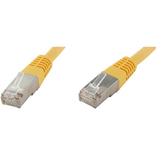 econ connect F6TP1GE RJ45 síťové kabely, propojovací kabely CAT 6 S/FTP 1.00 m žlutá párové stínění 1 ks