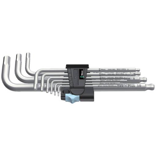 Wera 3950/9 sada klíčů 1.5 mm, 2 mm, 2.5 mm, 3 mm, 4 mm, 5 mm, 6 mm, 8 mm, 10 mm 9dílná