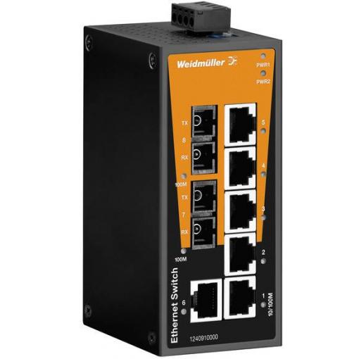 Weidmüller 1412120000 IE-SW-BL08T-6TX-2SCS průmyslový ethernetový switch 10 / 100 MBit/s