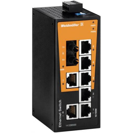 Weidmüller 1412100000 IE-SW-BL08T-7TX-1ST průmyslový ethernetový switch 10 / 100 MBit/s