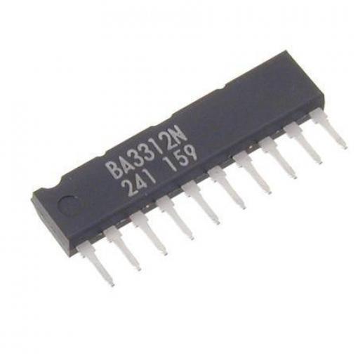 Nízkofrekvenční zesilovač BA3312N stereo, SIP-10