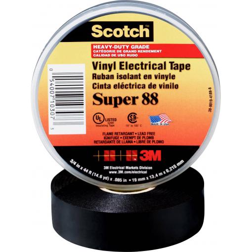 Scotch SUPER88-19X20-B izolační páska Scotch® černá (d x š) 20 m x 19 mm 1 ks