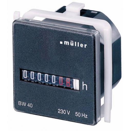 Müller BW 40.18 24V 60Hz počítadlo provozních hodin Bubínkové počítadlo