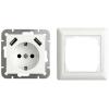 LEDmaxx 106648 1násobné zásuvka do zdi s USB, dětská ochrana bílá