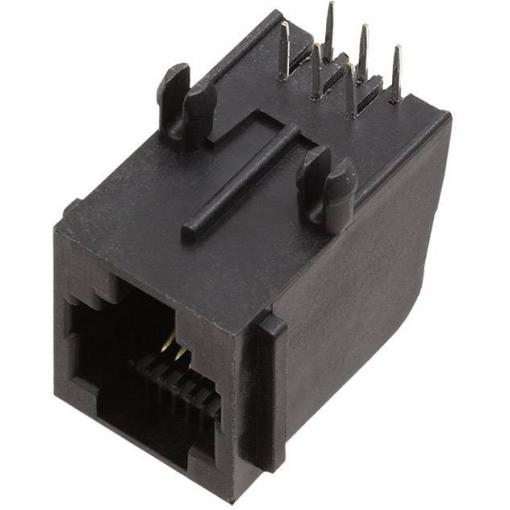 encitech RJJU-66-147-E7V-010 Konektor RJ12 3257-0010-05 zásuvka, vestavná horizontální Počet pólů 6P6C černá 1 ks