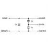 Odrušovací filtr TC259, 100 nF + 2× 2,2 nF, 250 V AC / 6 A, 5 vývodů