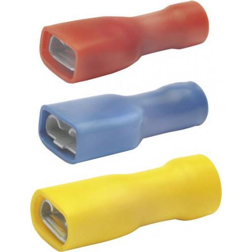 Klauke 8502V faston zásuvka Šířka zástrčky: 4.80 mm Tloušťka konektoru: 0.50 mm 180 ° částečná izolace žlutá 1 ks