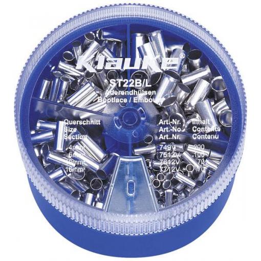 Klauke ST22B sada dutinek 4 mm², 6 mm², 10 mm², 16 mm² bez izolace stříbrná 440 díly