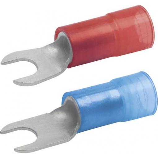 Klauke 652C6 vidlicové kabelové oko 10 mm² částečná izolace červená 1 ks