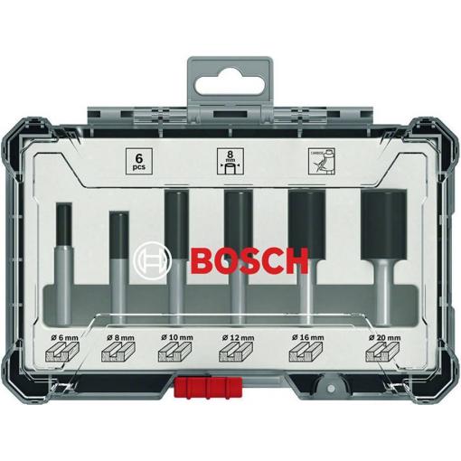 Sada drážkových fréz, dřík 6 mm, 6 ks Bosch Professional NEW-22331