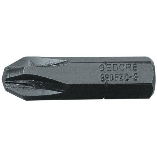 Gedore 690 PZD 3 L S-010 6553170 křížový bit PZ 3 chrom-vanadová speciální ocel leštěný C 6.3 1 ks