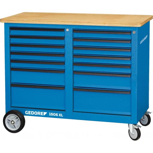Gedore 2528088 pracovní stůl na kolečkách (d x š x v) 1200 x 1250 x 985 mm modrá