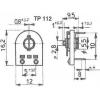 Cermetový trimr 220 Ω TP012, ležatý RM5×10 mm