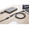 Digitus USB kabel USB 3.2 Gen1 USB-C ® zástrčka, USB-C ® zásuvka 0.70 m černá oboustranně zapojitelná zástrčka AK-300210-007-S