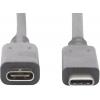 Digitus USB kabel USB 3.2 Gen1 USB-C ® zástrčka, USB-C ® zásuvka 0.70 m černá oboustranně zapojitelná zástrčka AK-300210-007-S