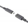 Digitus USB kabel USB 3.2 Gen1 USB-C ® zástrčka, USB-C ® zásuvka 0.70 m černá oboustranně zapojitelná zástrčka AK-300210-007-S